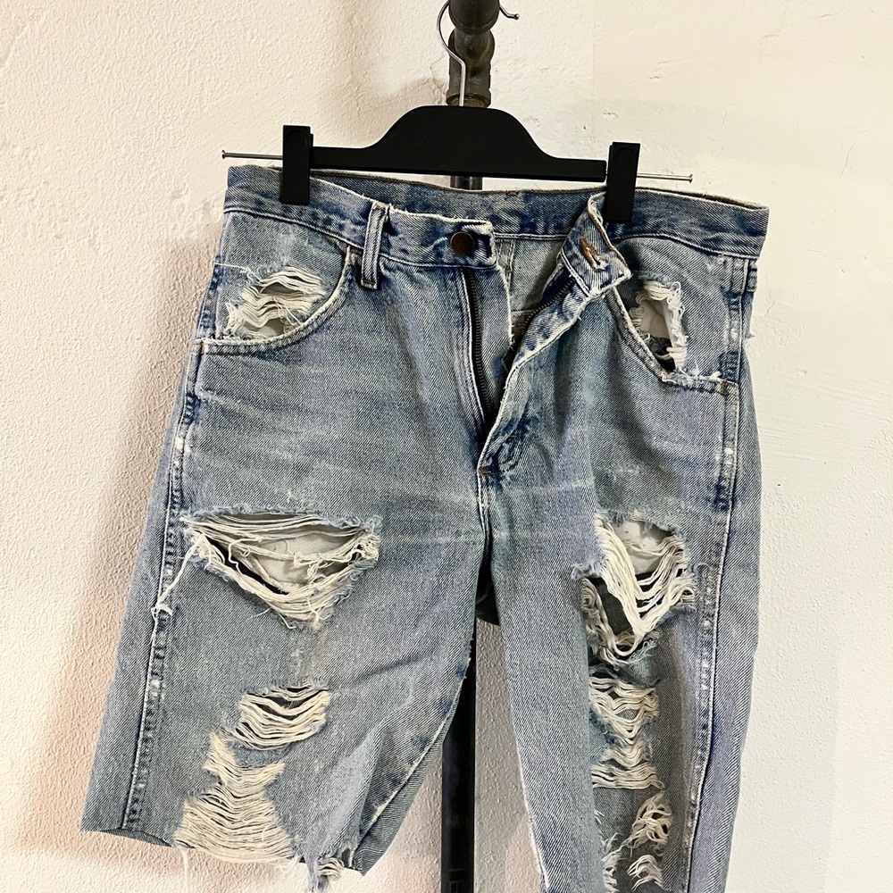 Distressed Denim Shorts